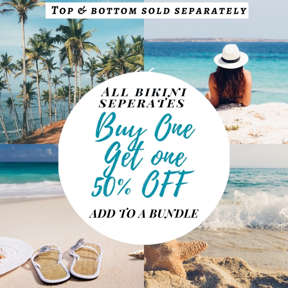 Vix Feathers off the shoulder bikini top new aqua - Picture 6 of 6